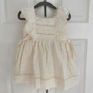 Zara Girls cream dress, 18-24 Months, NWT